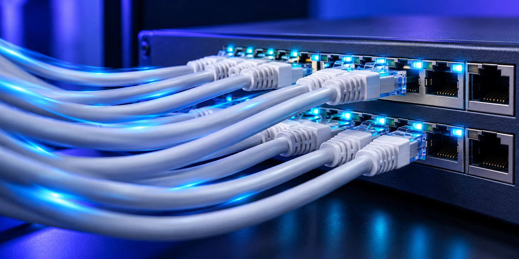 Cat 6 Ethernet cable for wired IP camera connection