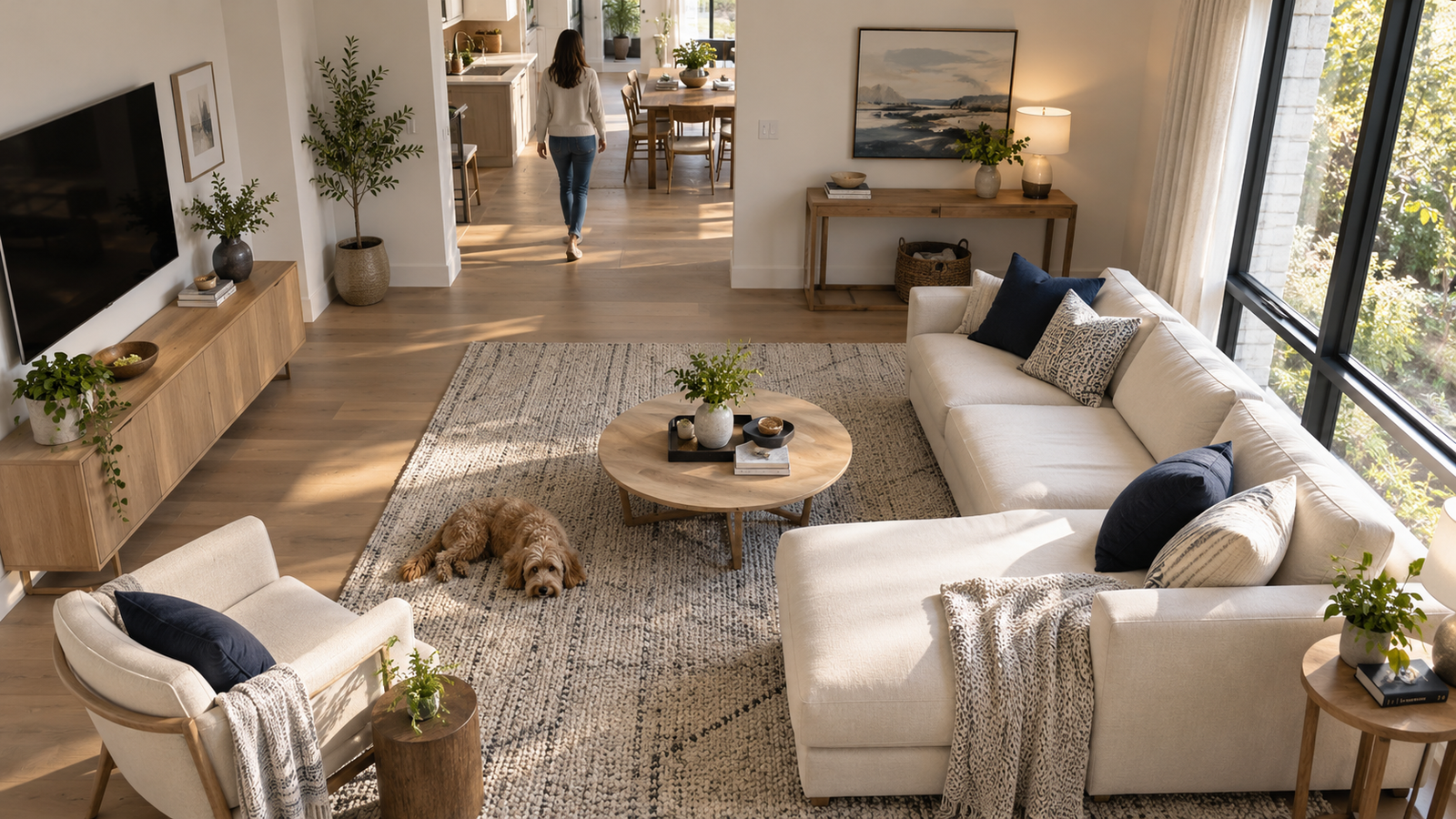 Illustrative room in daylight